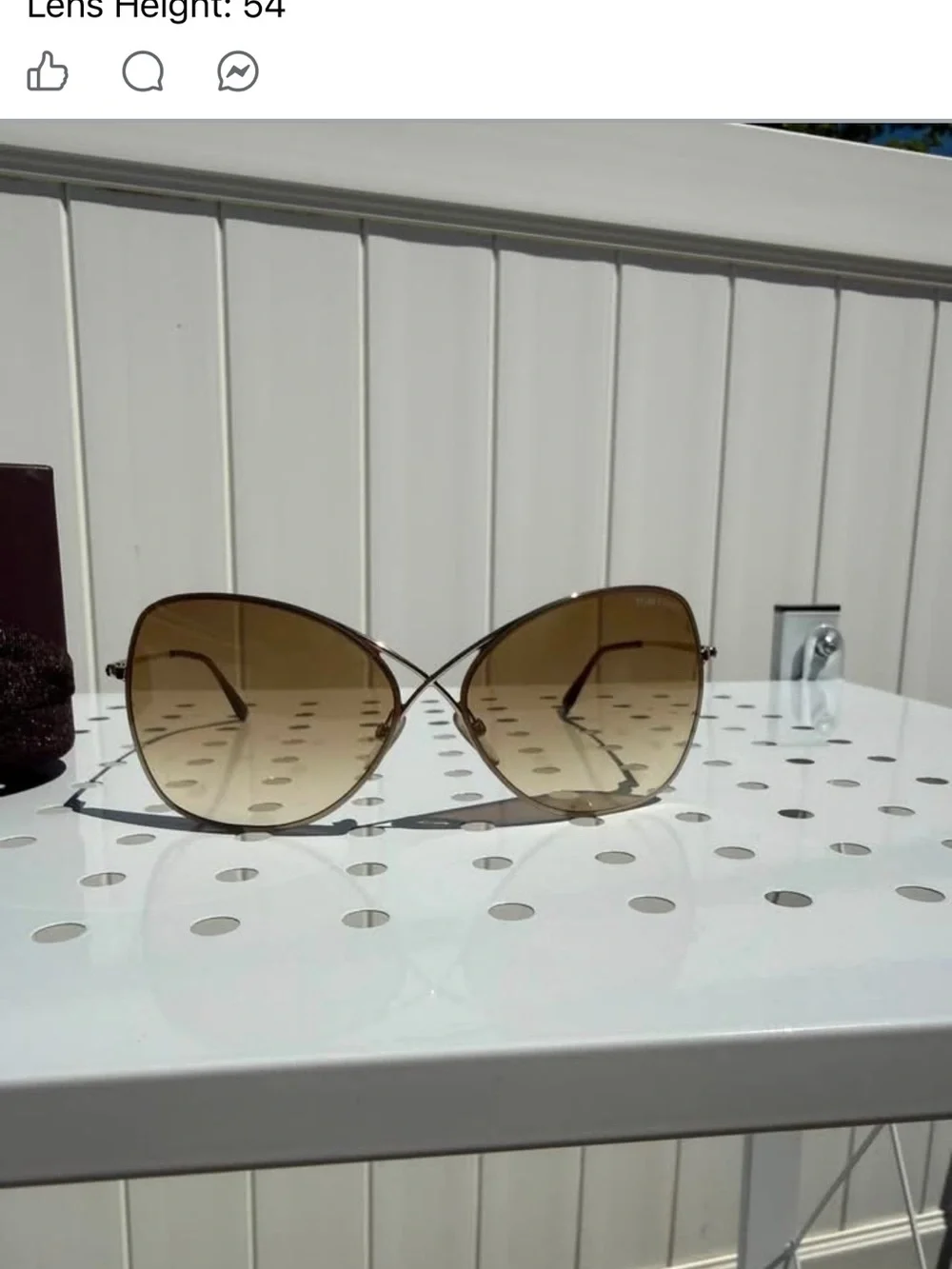 Tom Ford Women's Collette Brown Gradient Aviator Sunglasses NEW